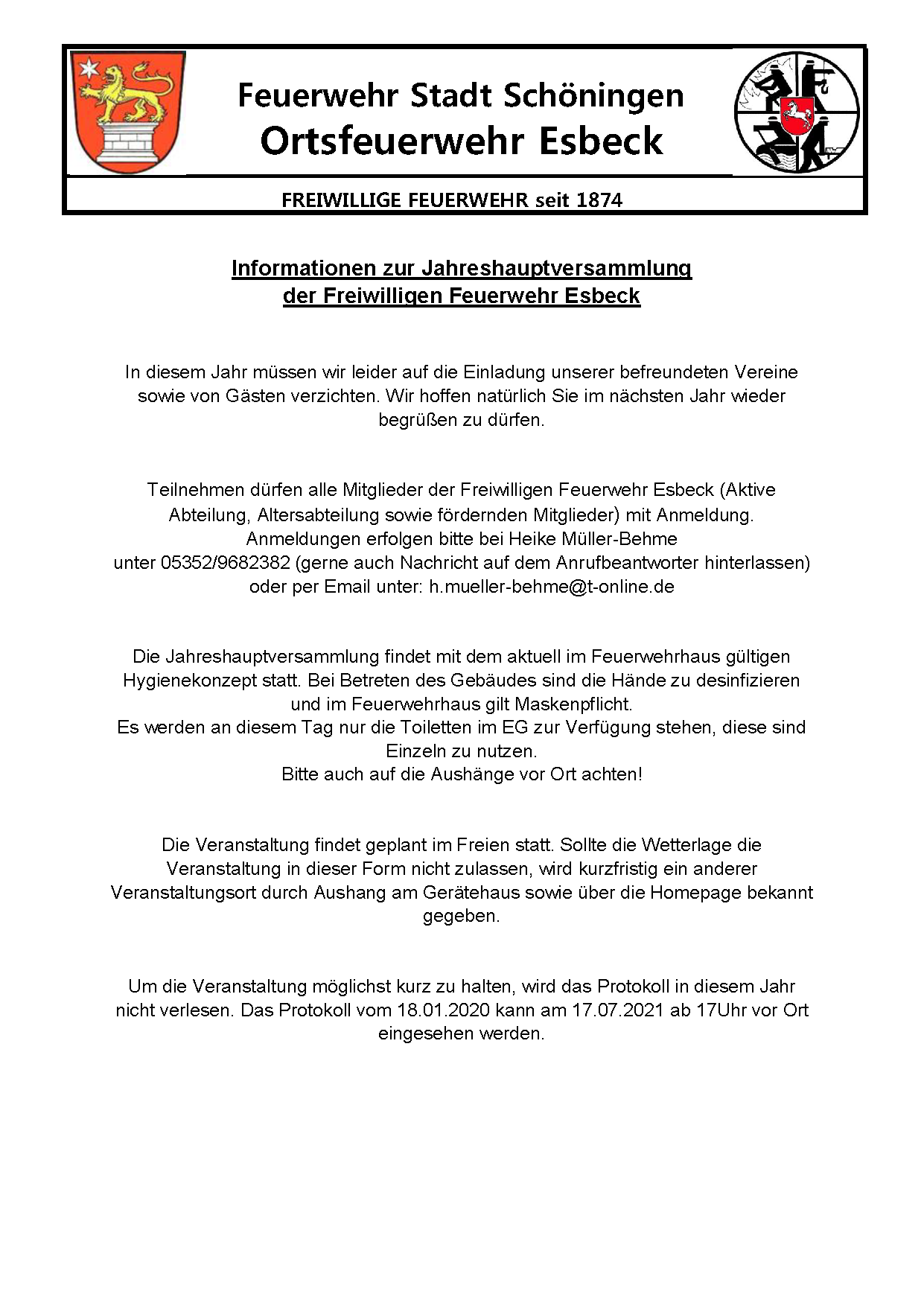 Infos und Einladung JHV 2021 Seite 1